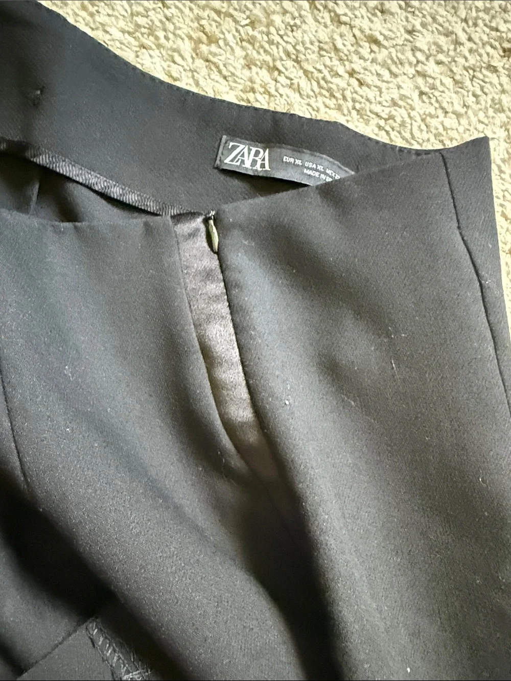 Zara Black Asymmetric Skort